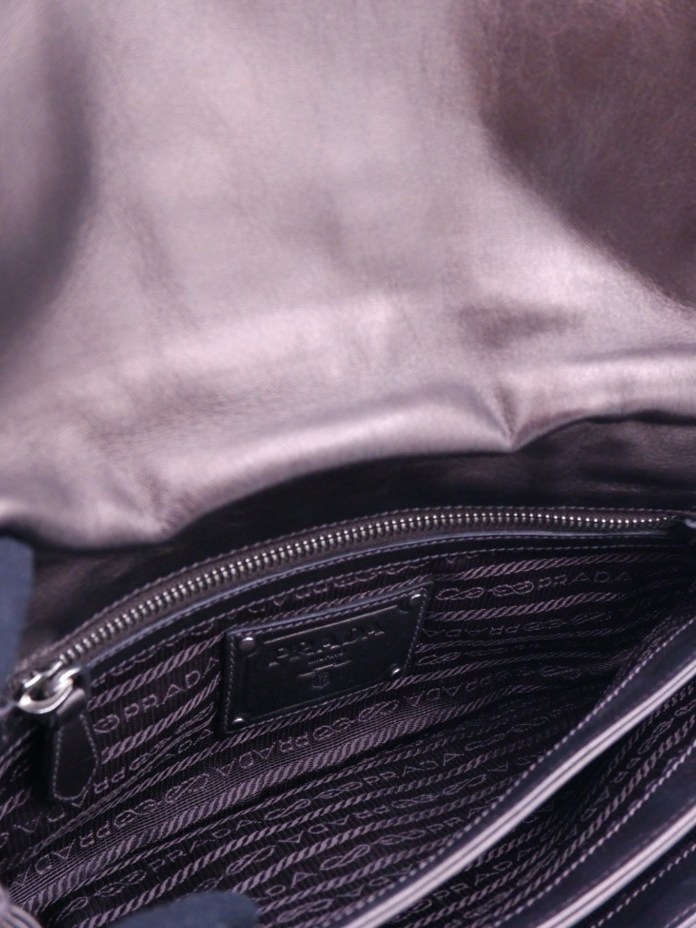 Prada Metallic Brown Nappa Ruffle Bag — 2008 - Picture 8 of 14